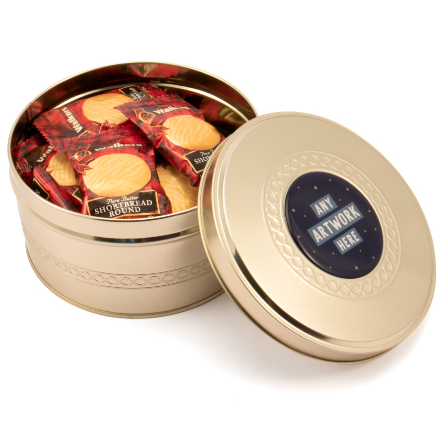 UK Printed Gold Shortbread Tins | Total Merchandise