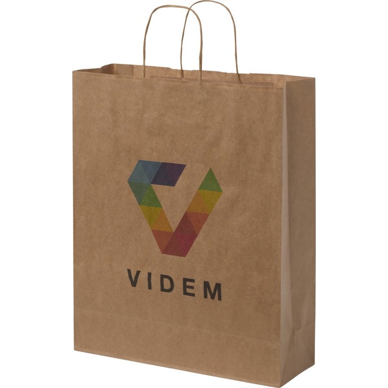 Large Kraft Paper Bag with Twisted Handles | Total Merchandise