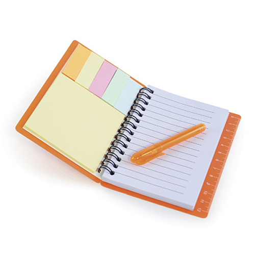 Spiral Bound Ruler Notebook with Ballpen | Paper Products | Printed ...