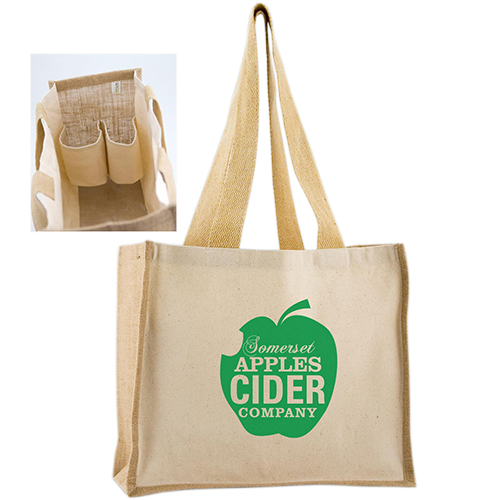 work tote with water bottle holder