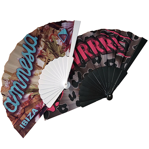 Full Colour Fabric Folding Fans Personalised Pocket Fans   Full Colour Folding Fans Group New 